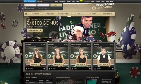 Paddy power live casino móvel